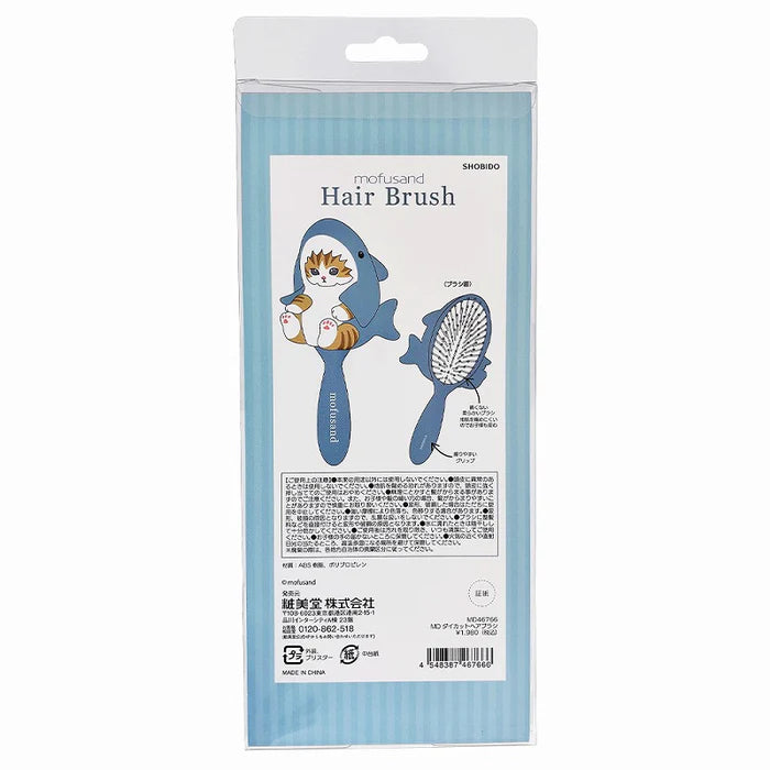 mofusand Die-Cut Hair Brush Shark-nyan