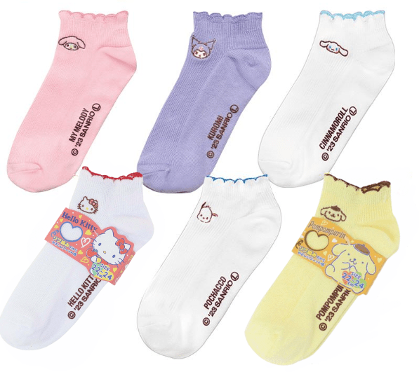 Sanrio Rib Embroidery Socks