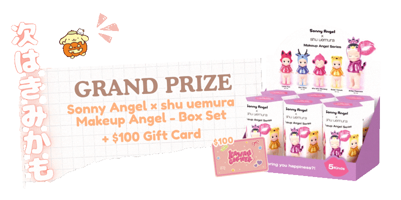 Grand prize: Sonny Angel x shu uemura Makeup Angel box set + $100 gift card